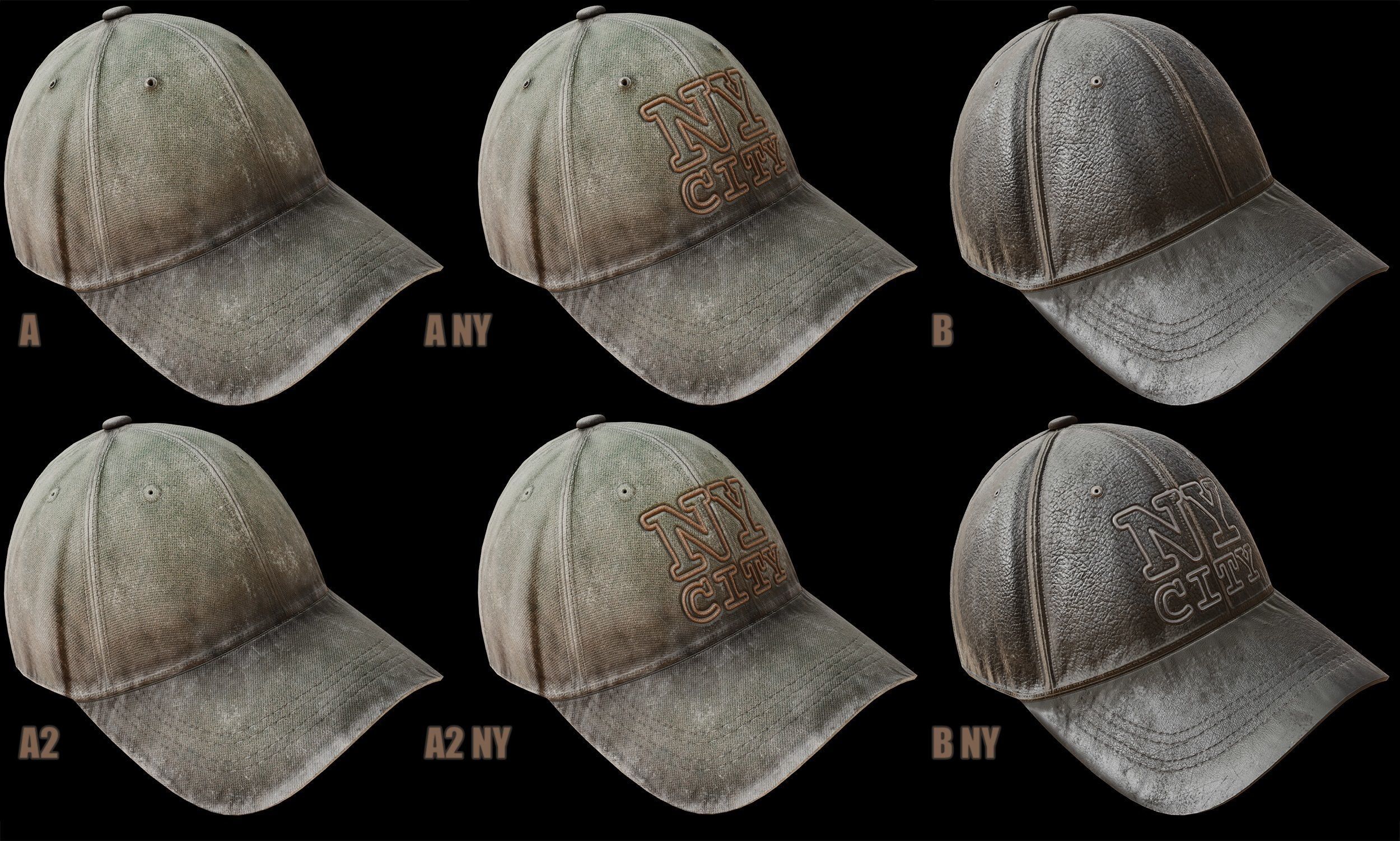 Baseball cap  - PBR Low-poly 3D model_7