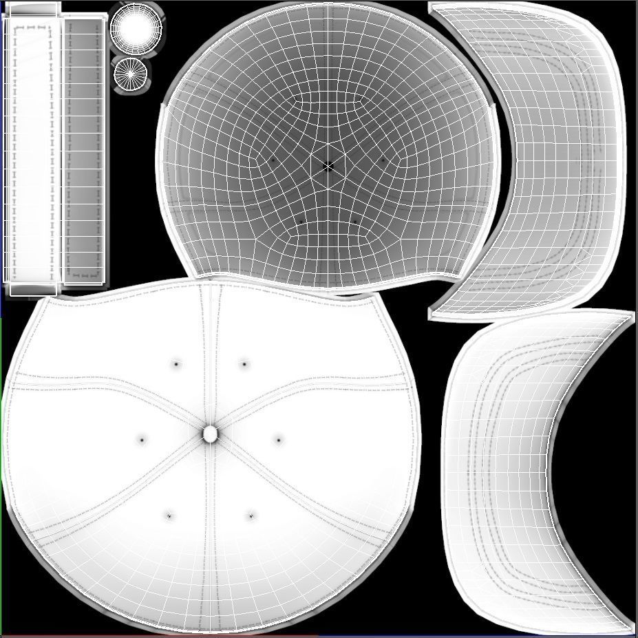 Baseball cap  - PBR Low-poly 3D model_8