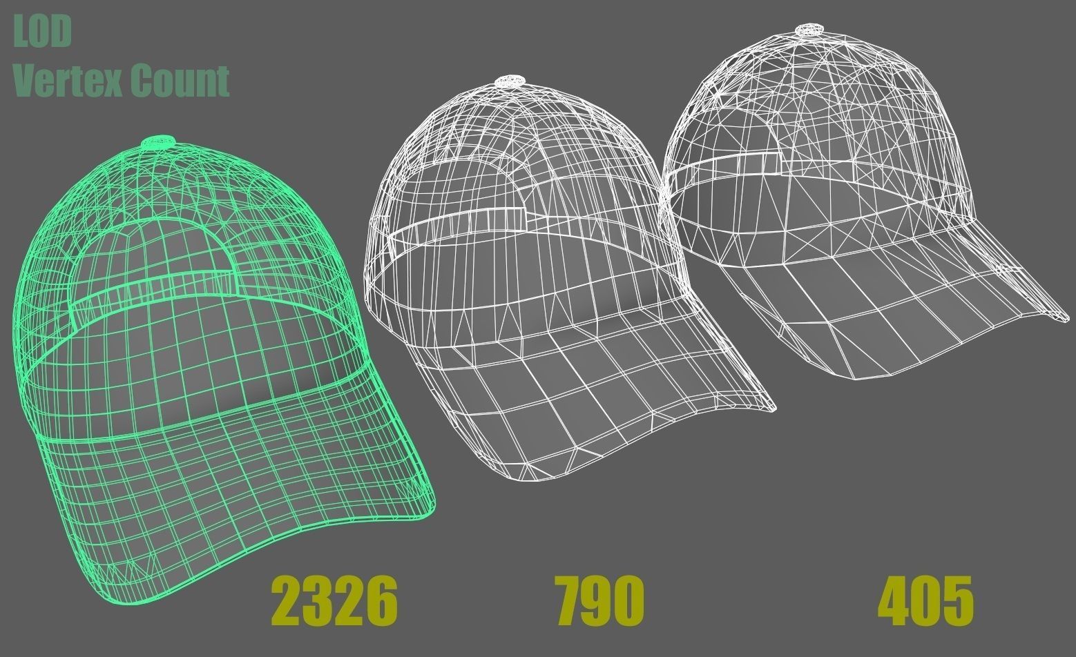 Baseball cap  - PBR Low-poly 3D model_13