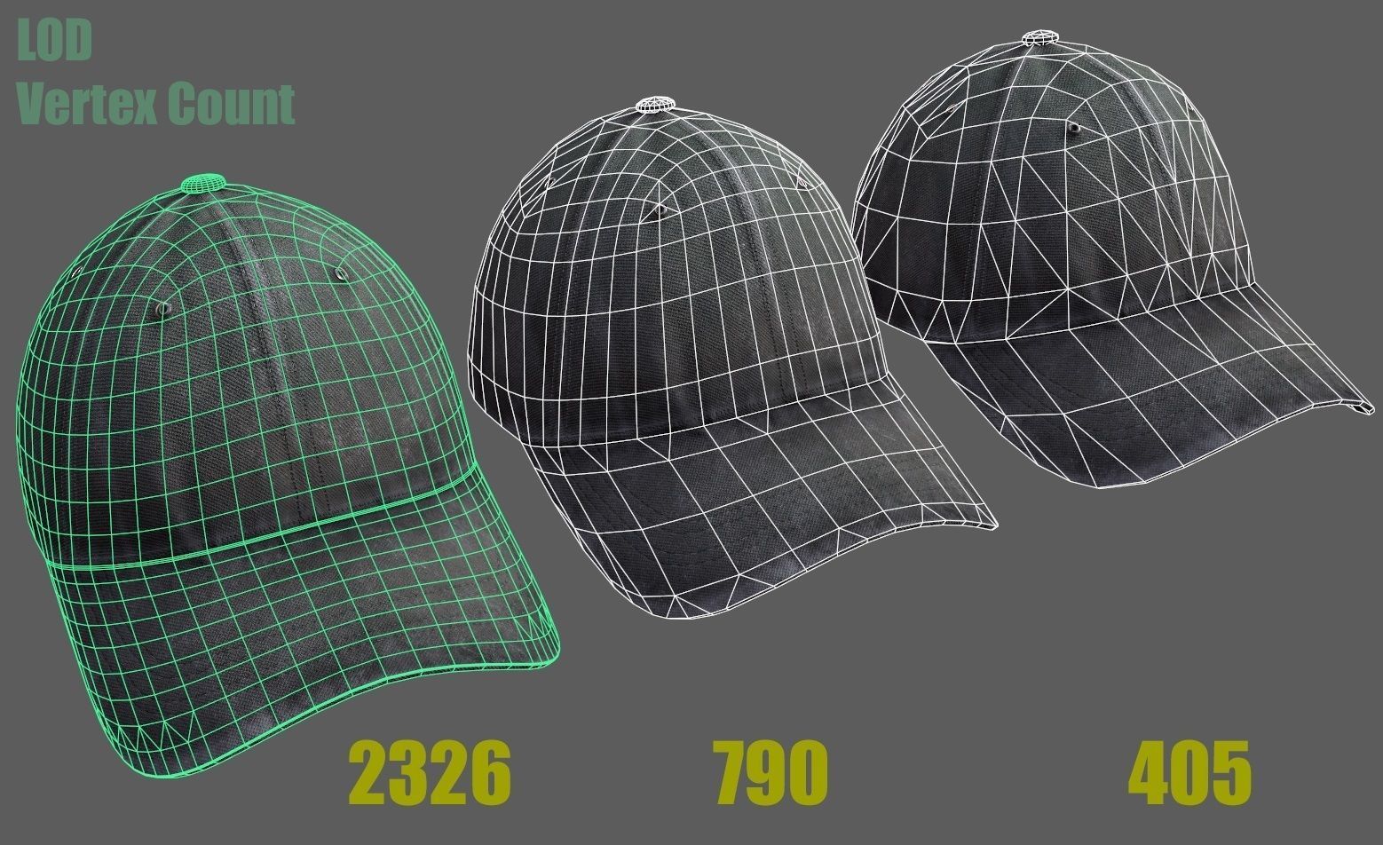 Baseball cap  - PBR Low-poly 3D model_3