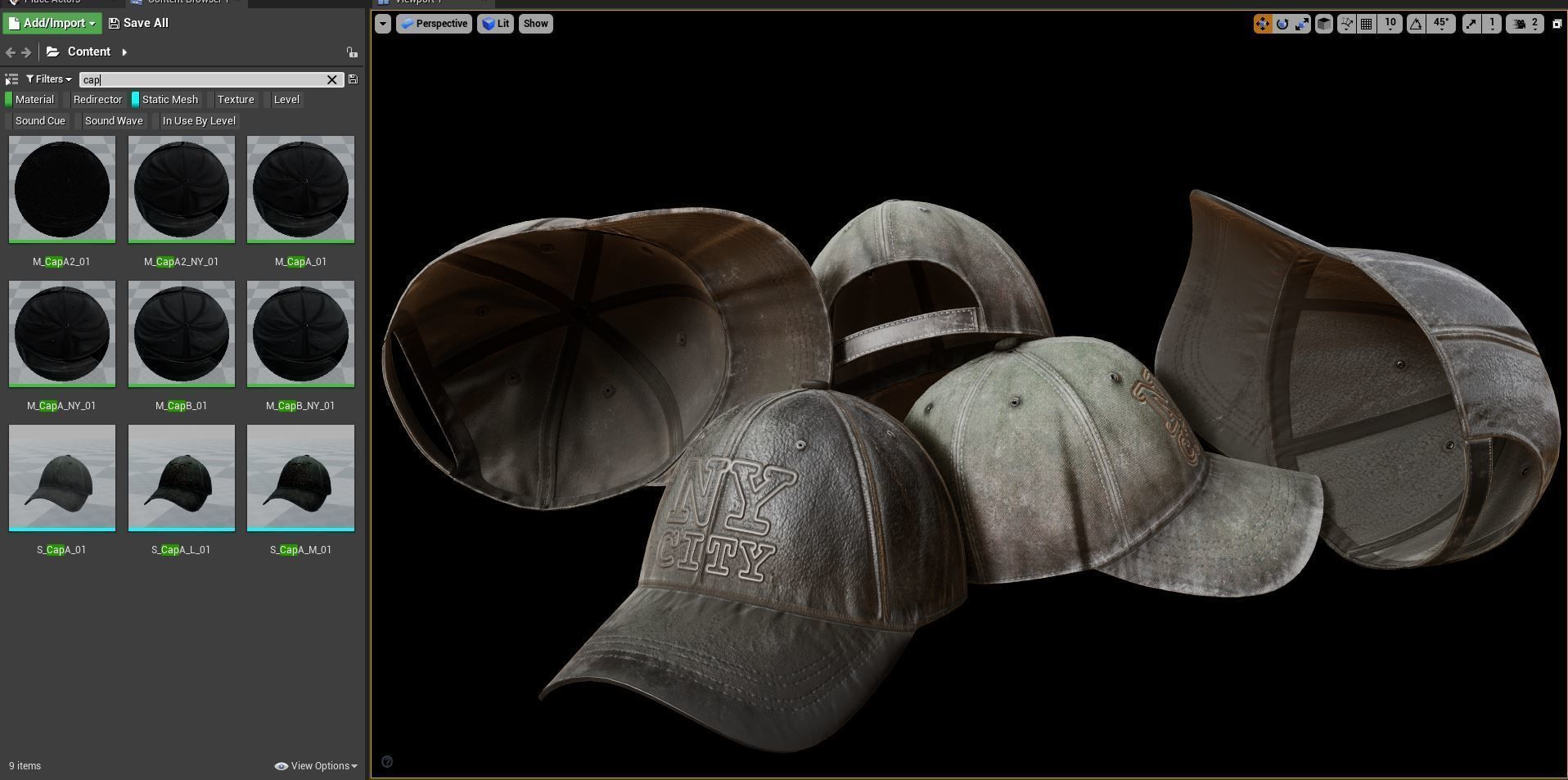 Baseball cap  - PBR Low-poly 3D model_5