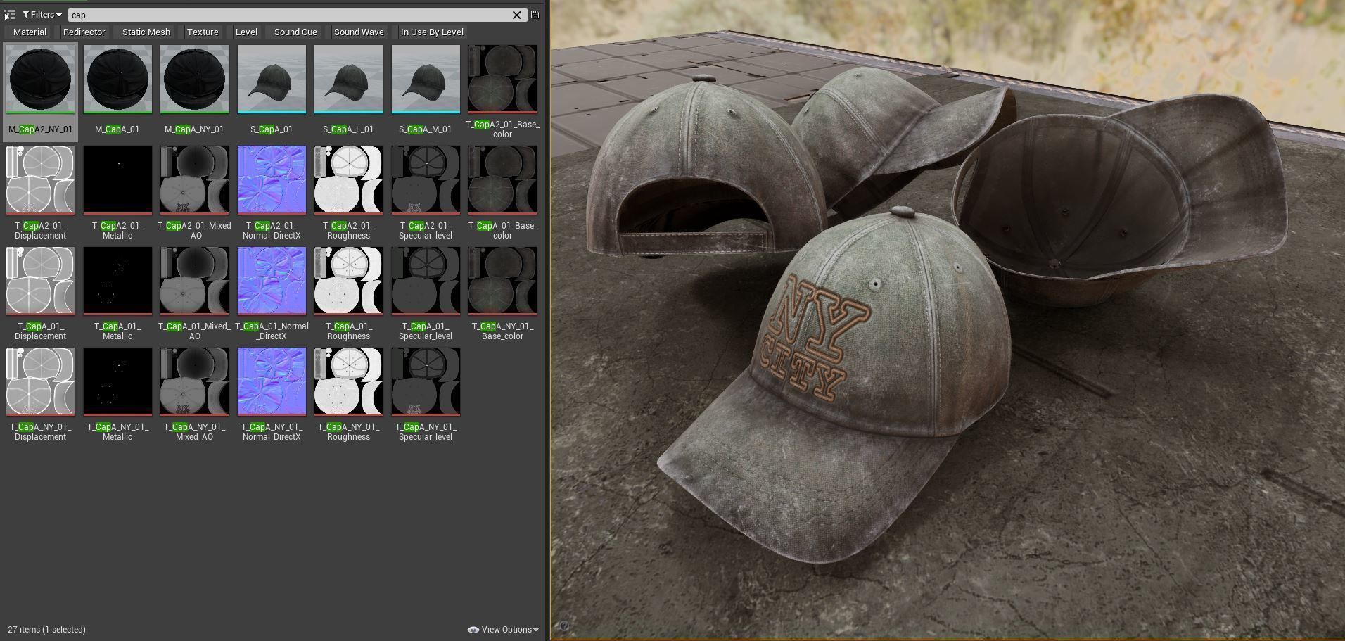 Baseball cap  - PBR Low-poly 3D model_24