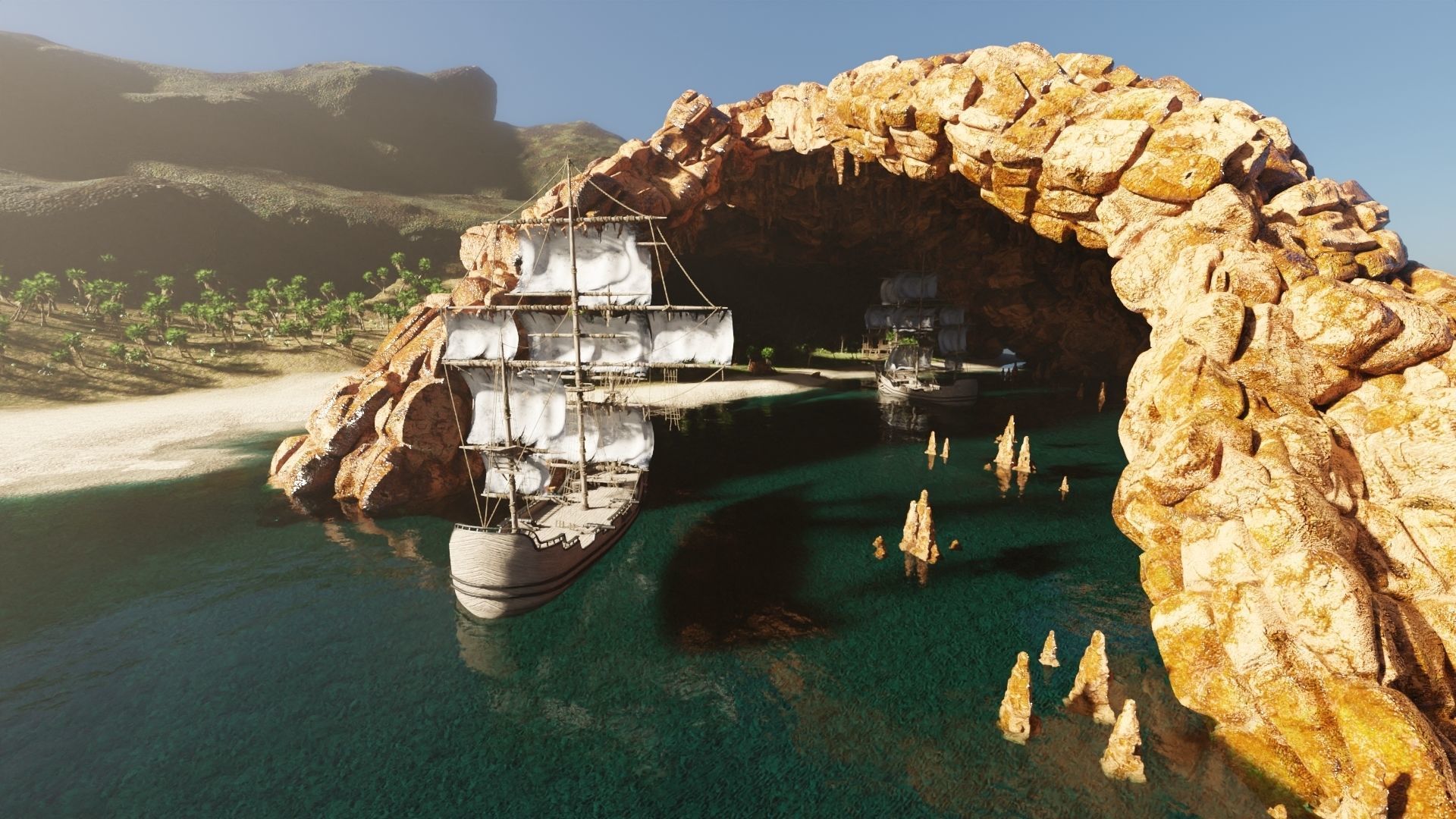 Pirate Island Scene 3D model_16