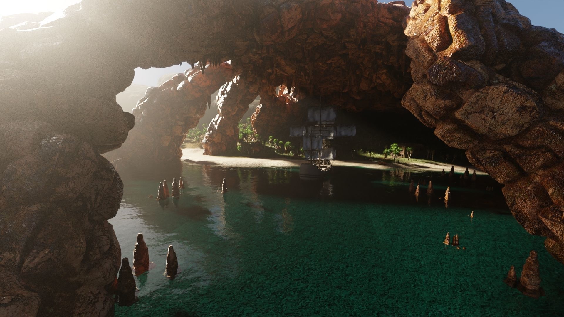 Pirate Island Scene 3D model_17