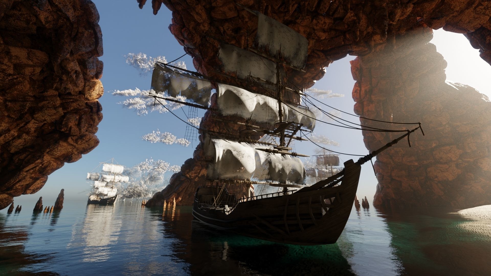 Pirate Island Scene 3D model_2