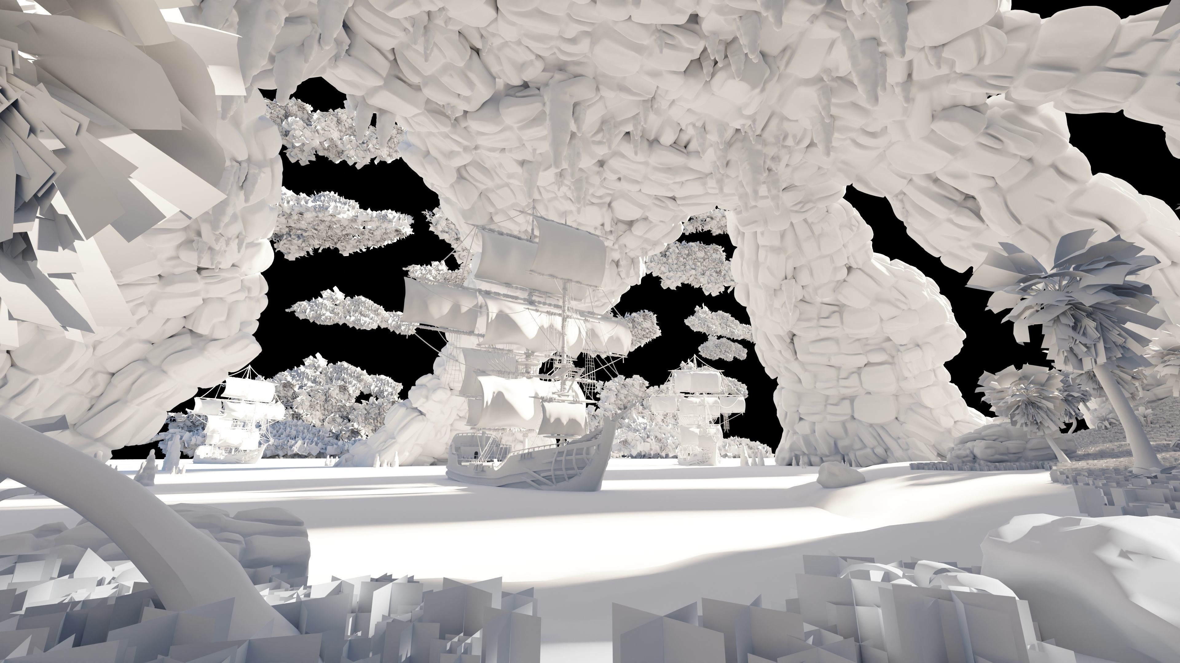 Pirate Island Scene 3D model_23