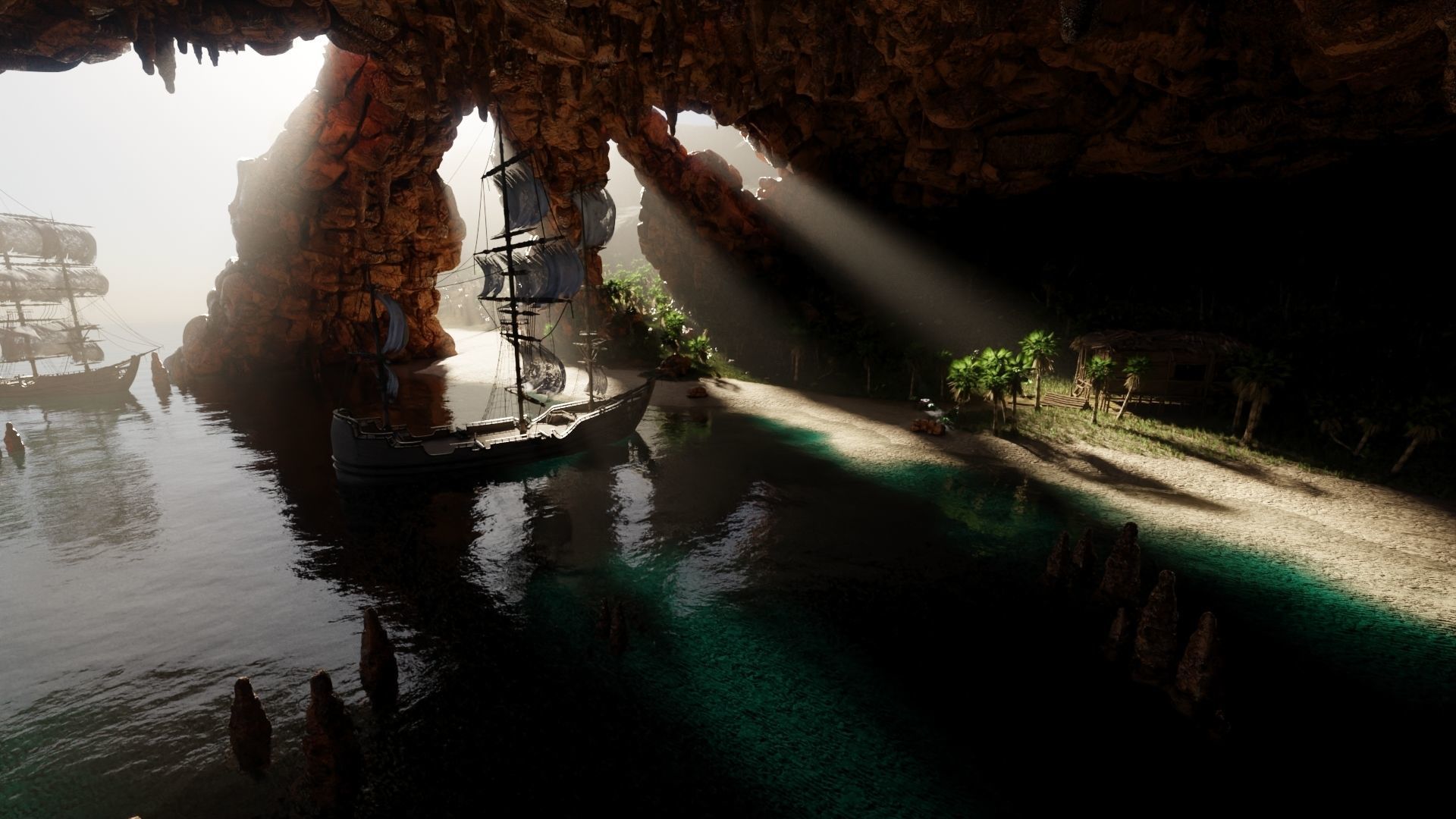 Pirate Island Scene 3D model_18