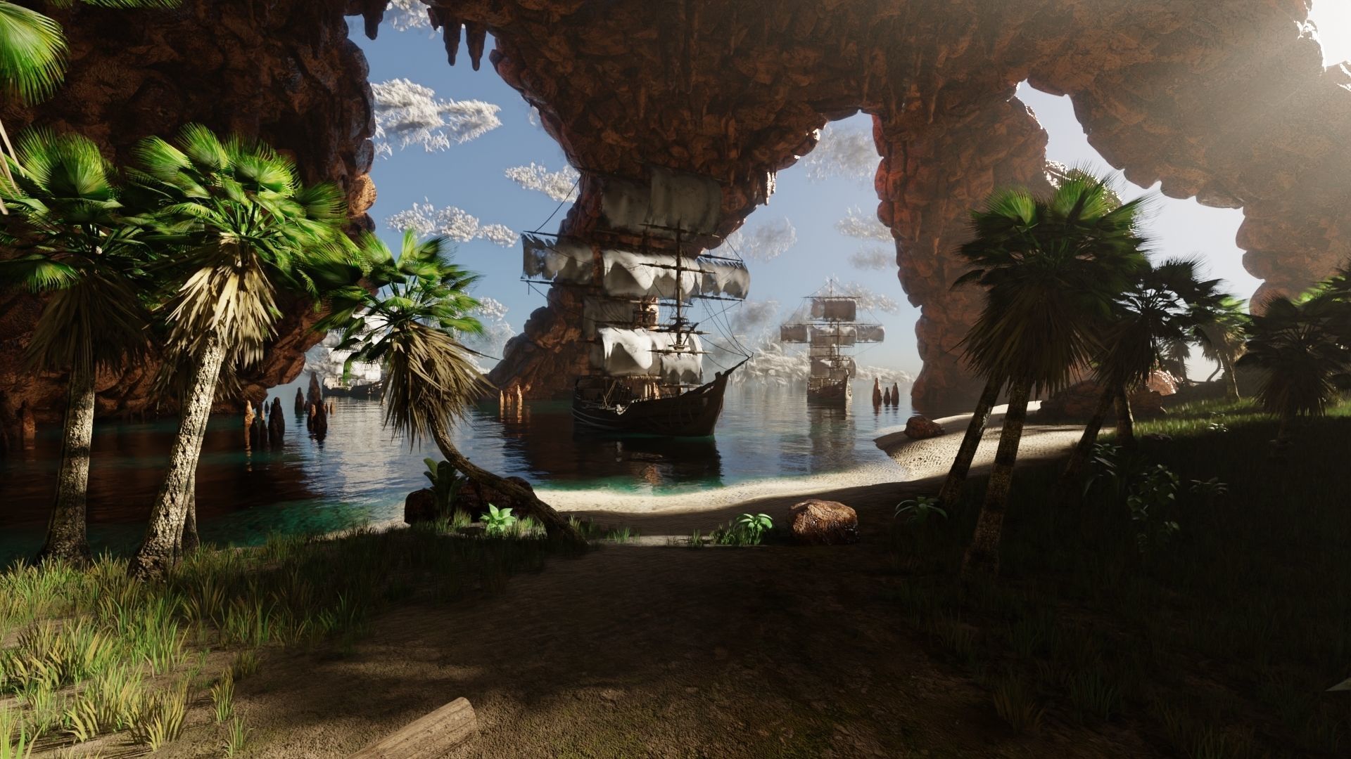 Pirate Island Scene 3D model_1