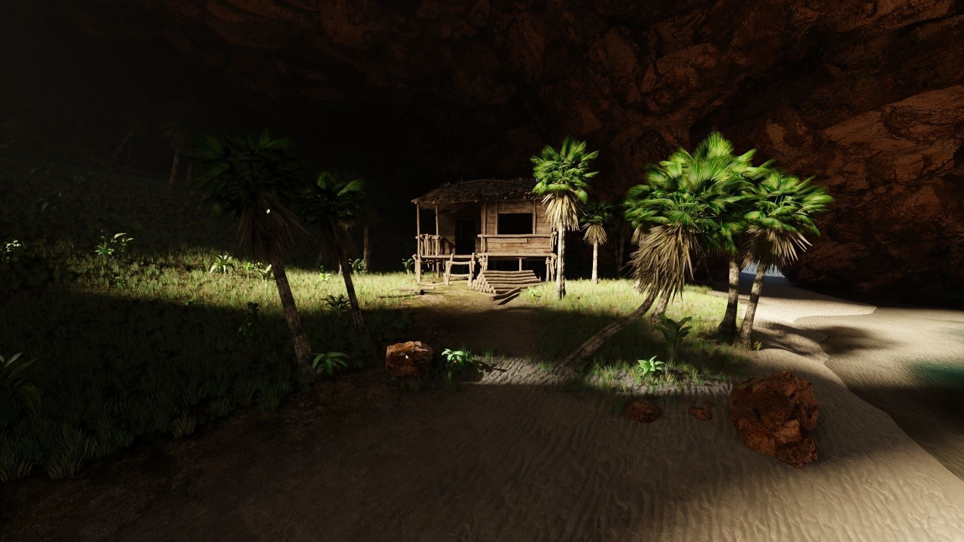 Pirate Island Scene 3D model_10