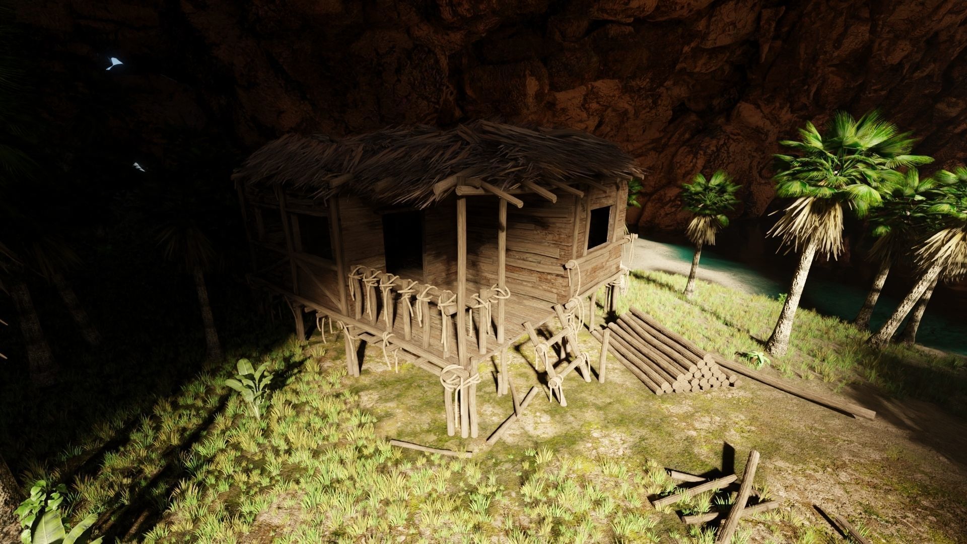 Pirate Island Scene 3D model_12