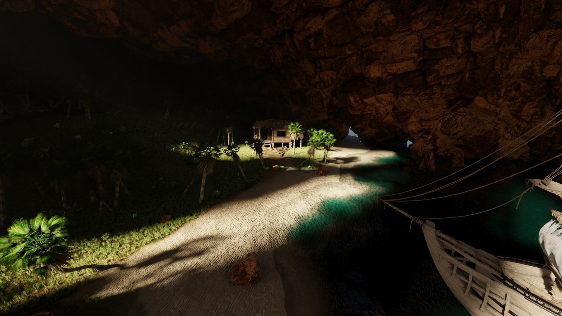 Pirate Island Scene 3D model_9