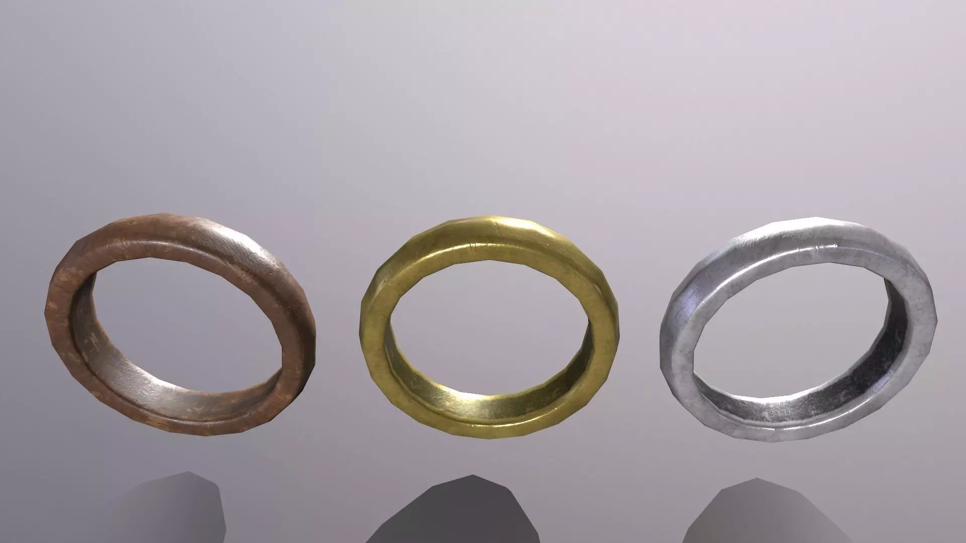 3d Rings Loading 3D model Ring 6 three rings VR / AR / low-poly | CGTrader