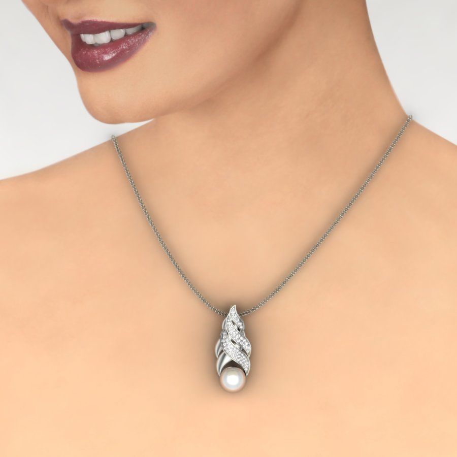 Women pendant 3dm render detail  3D print model_9