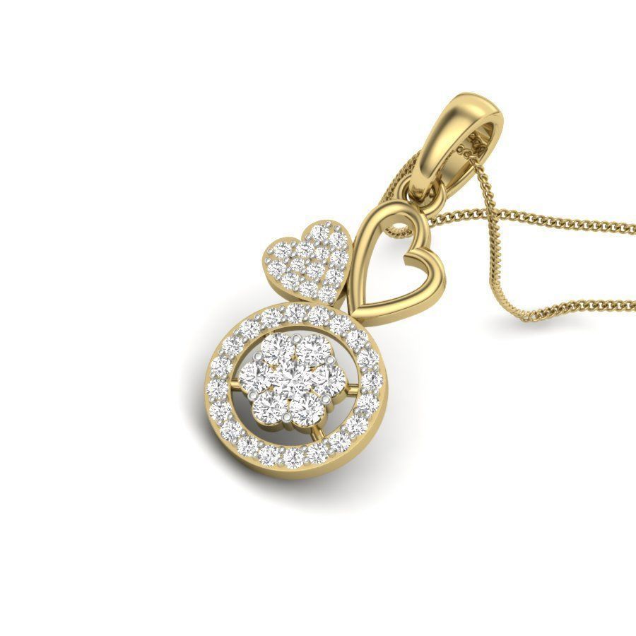 Heart Pendant for women 3D print model_3