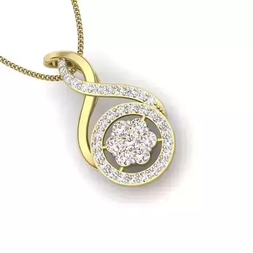 pendant diamond gold