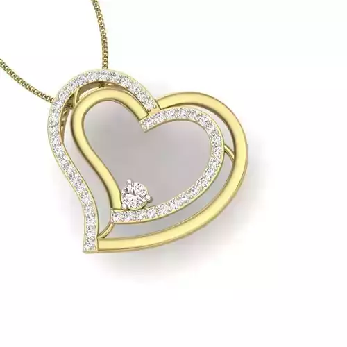 Heart pendant for women 3D print model