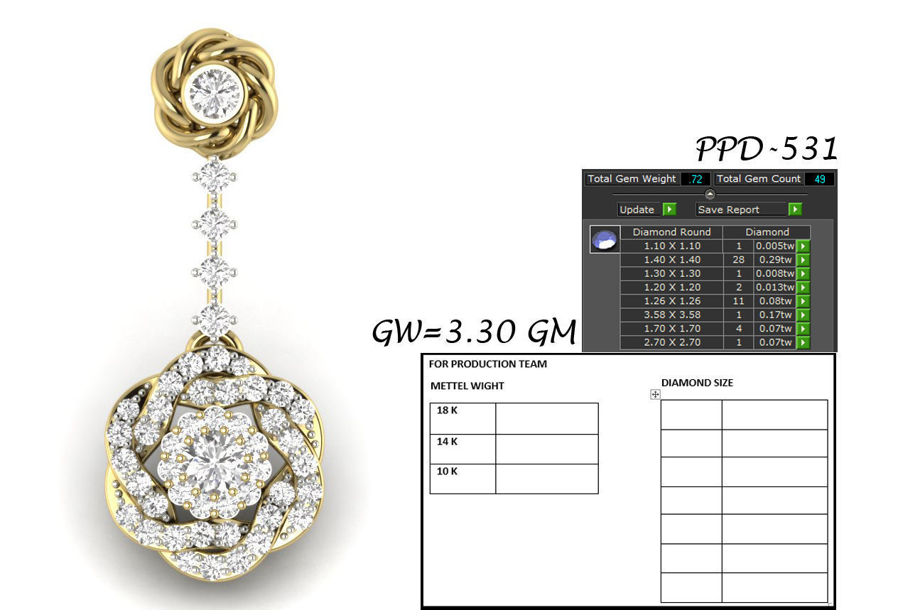 Women pendant 3dm render detail  3D print model_12