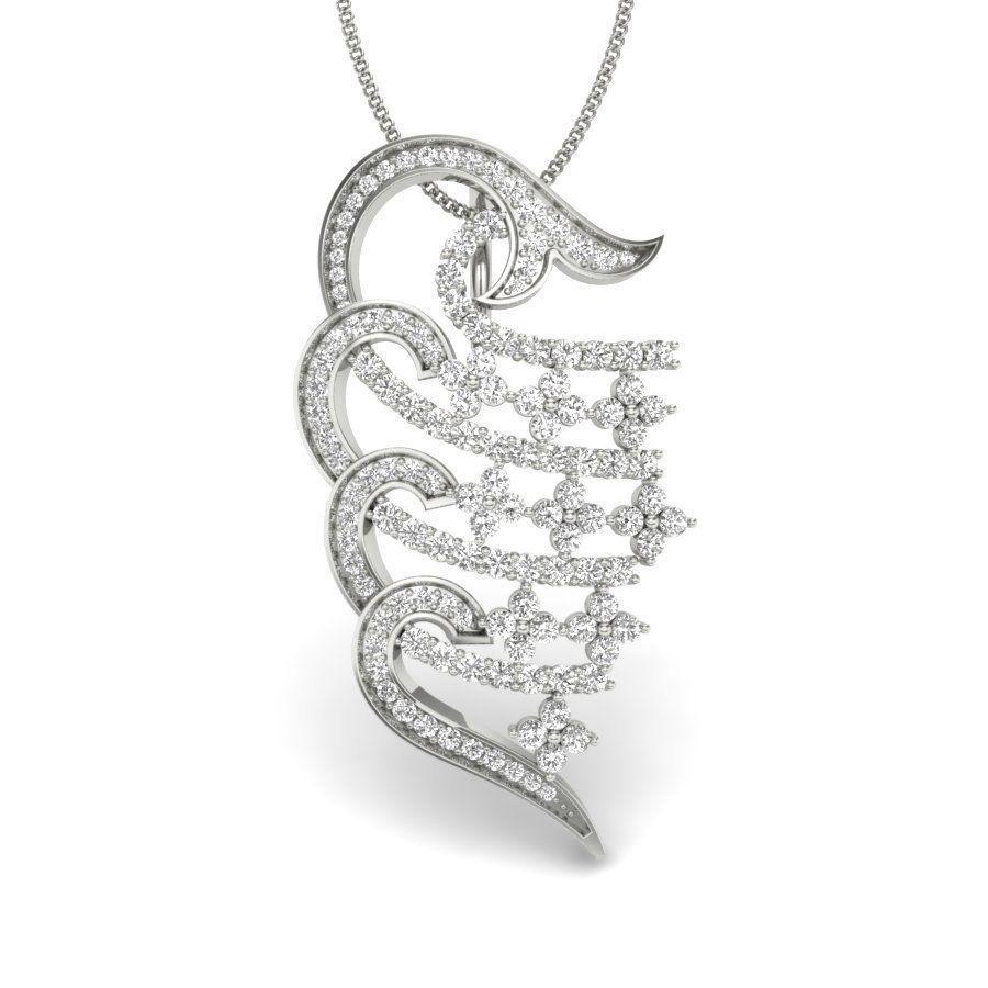 Women pendant 3dm render detail  3D print model_8