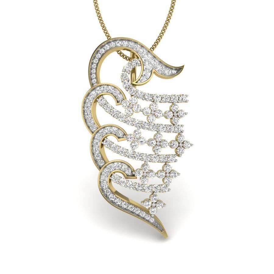 Women pendant 3dm render detail  3D print model_4