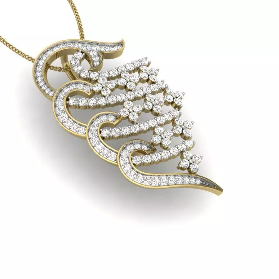 Women pendant 3dm render detail  3D print model_0