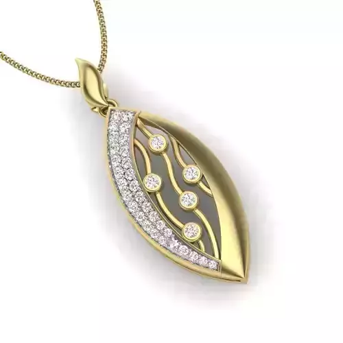 pendant 3dm render detail gold