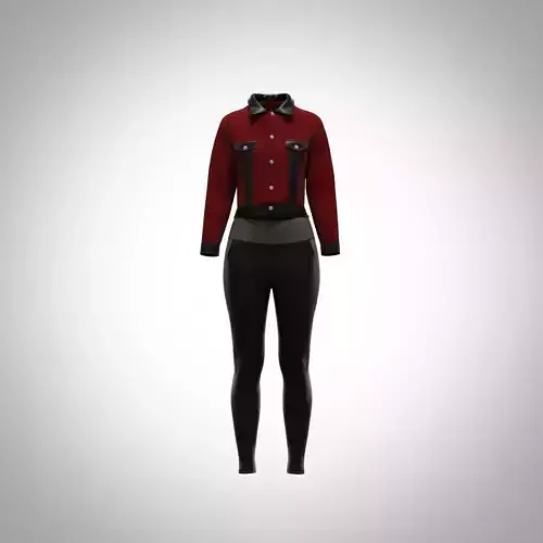 Womens Jacket Low-poly 3D model