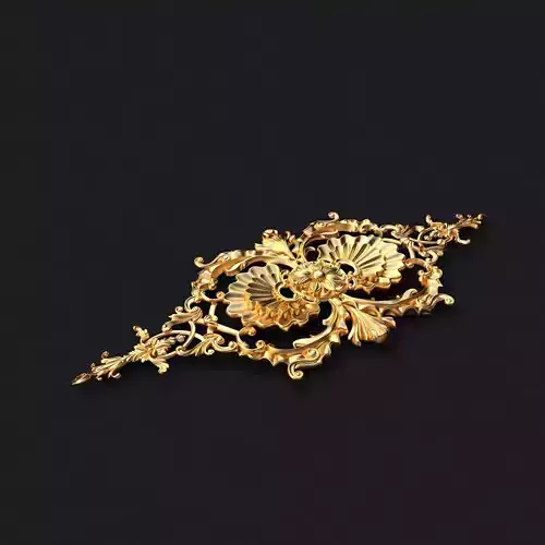 dekor gold ornate brooch