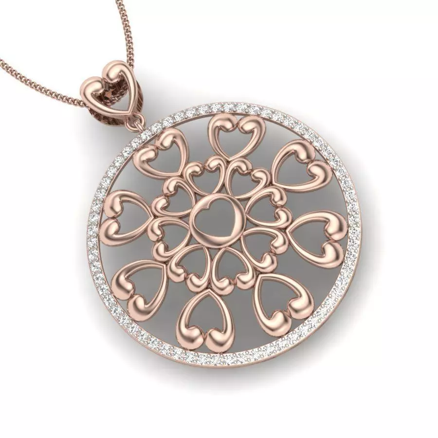 pendant rose gold 3D print model