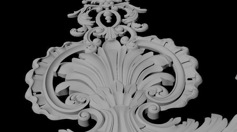 dekor golden ornate chandelier 3D model_2