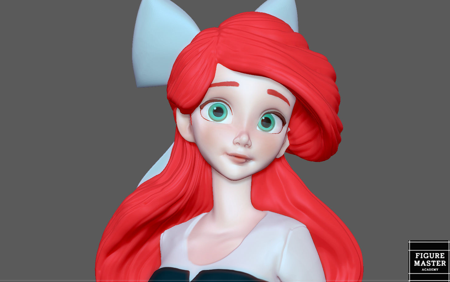 princess polly baby blue dress ARIEL BLUE DRESS LITTLE MERMAID DISNEY princess ANIMATION 3D model 3D  printable