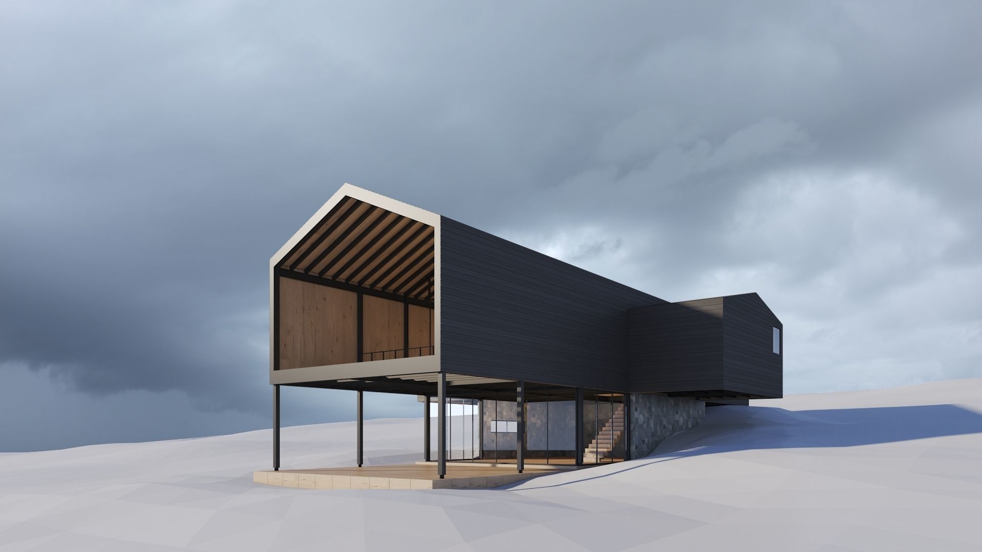 Cabin in the Woods 3D model_2