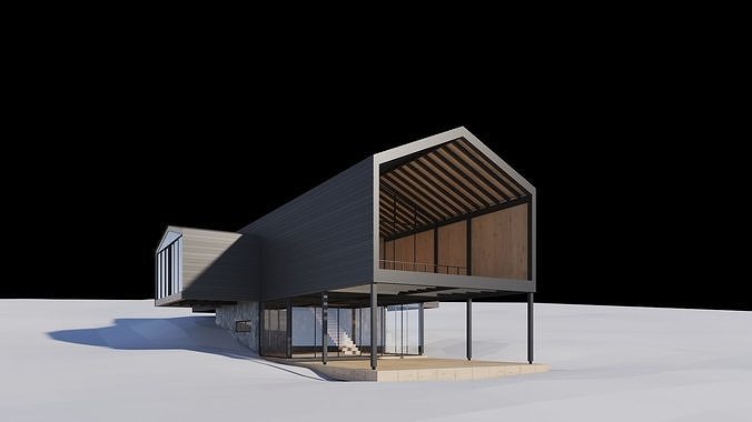 Cabin in the Woods 3D model 6