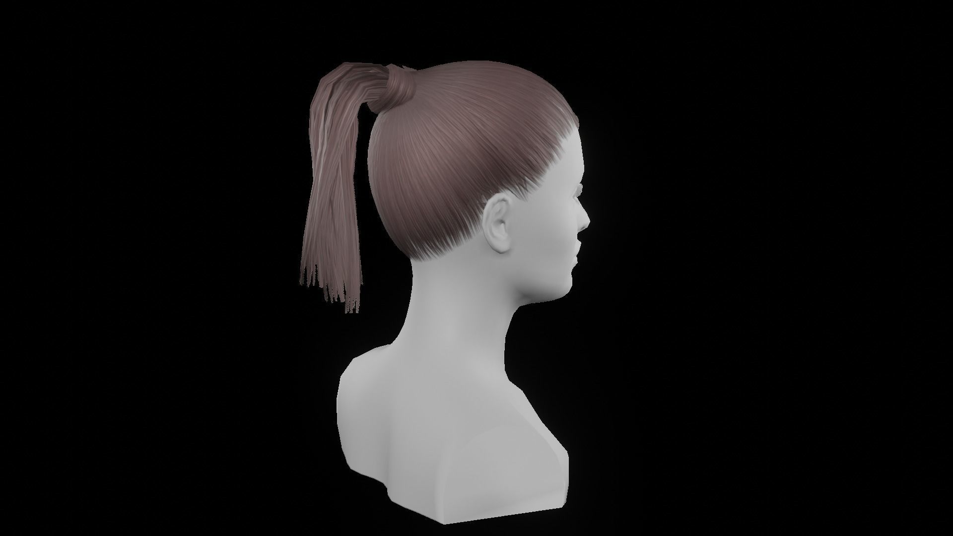 game ready hairstyles Low-poly 3D model_15