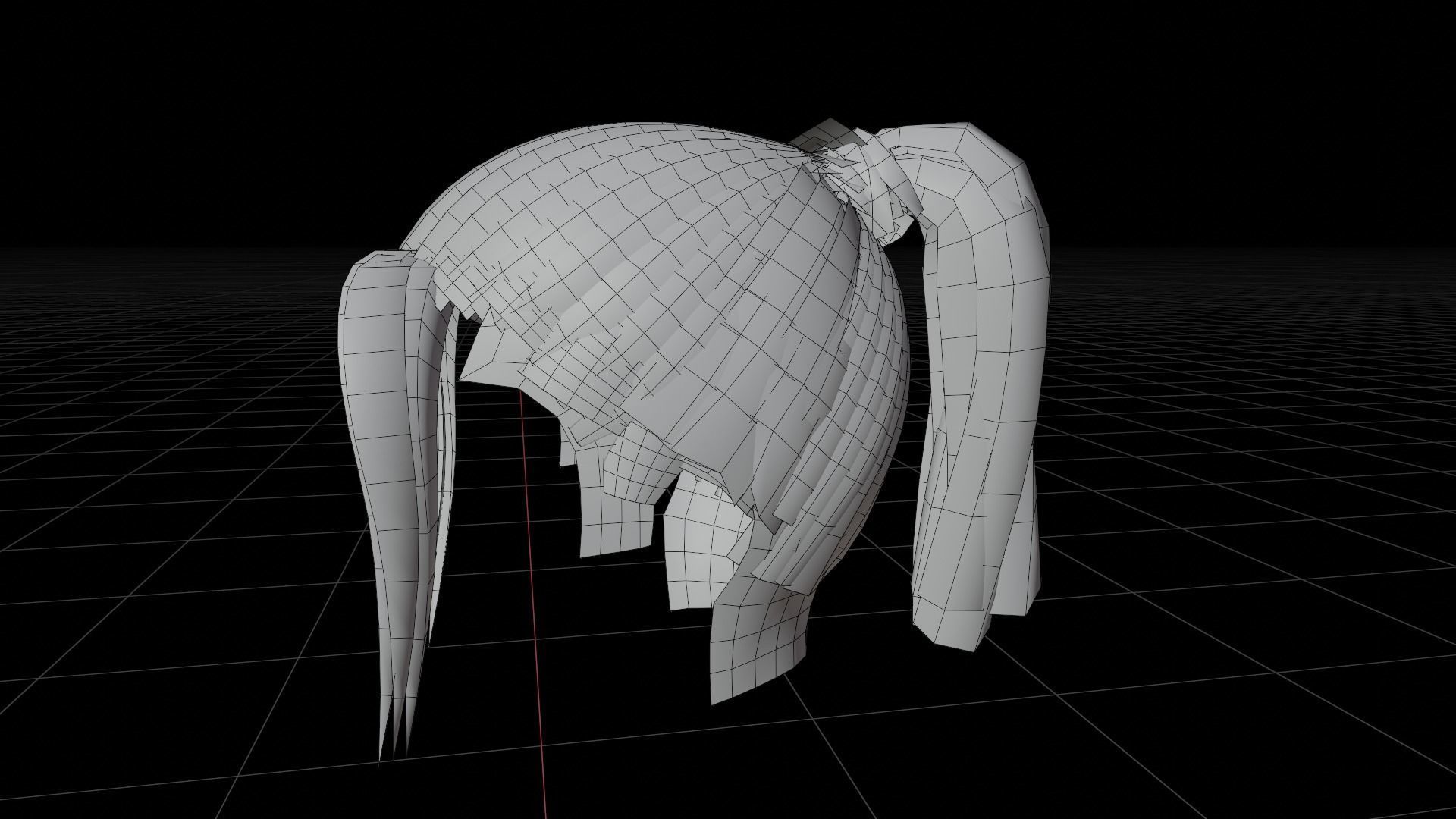 game ready hairstyles Low-poly 3D model_29