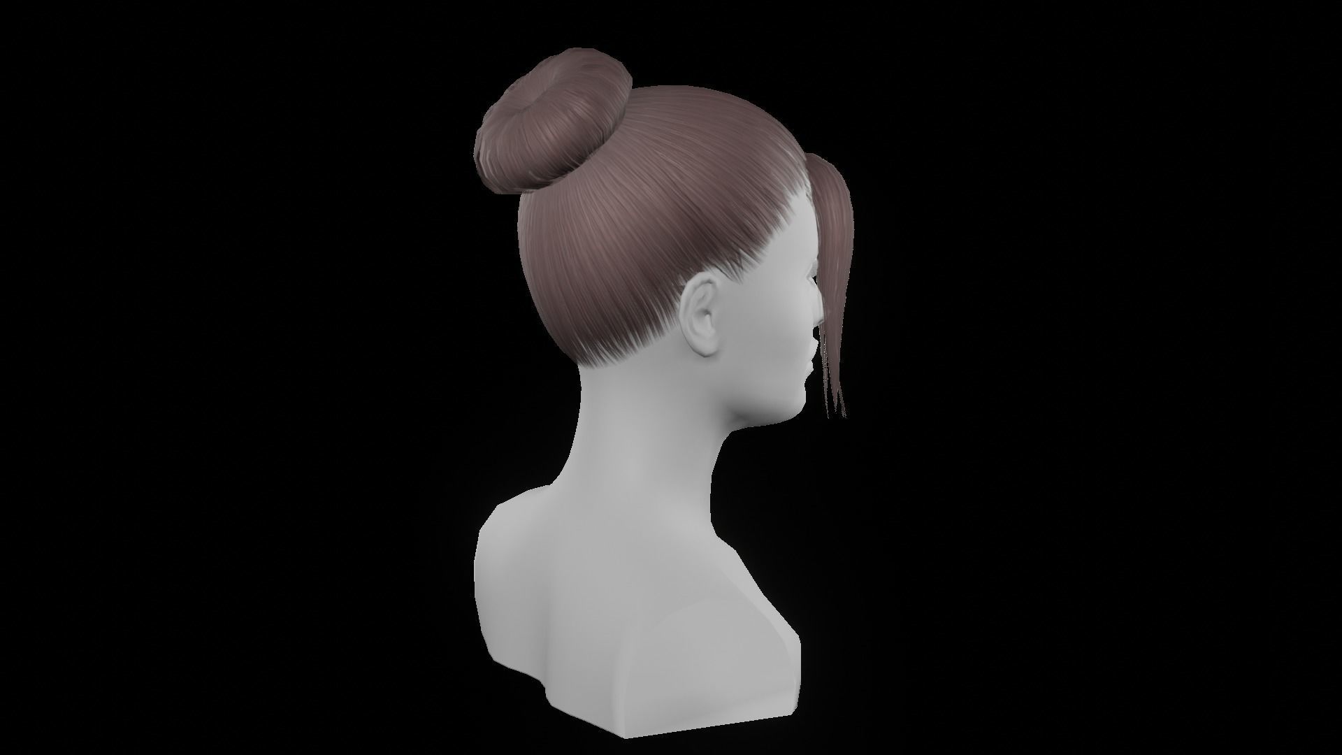 game ready hairstyles Low-poly 3D model_13