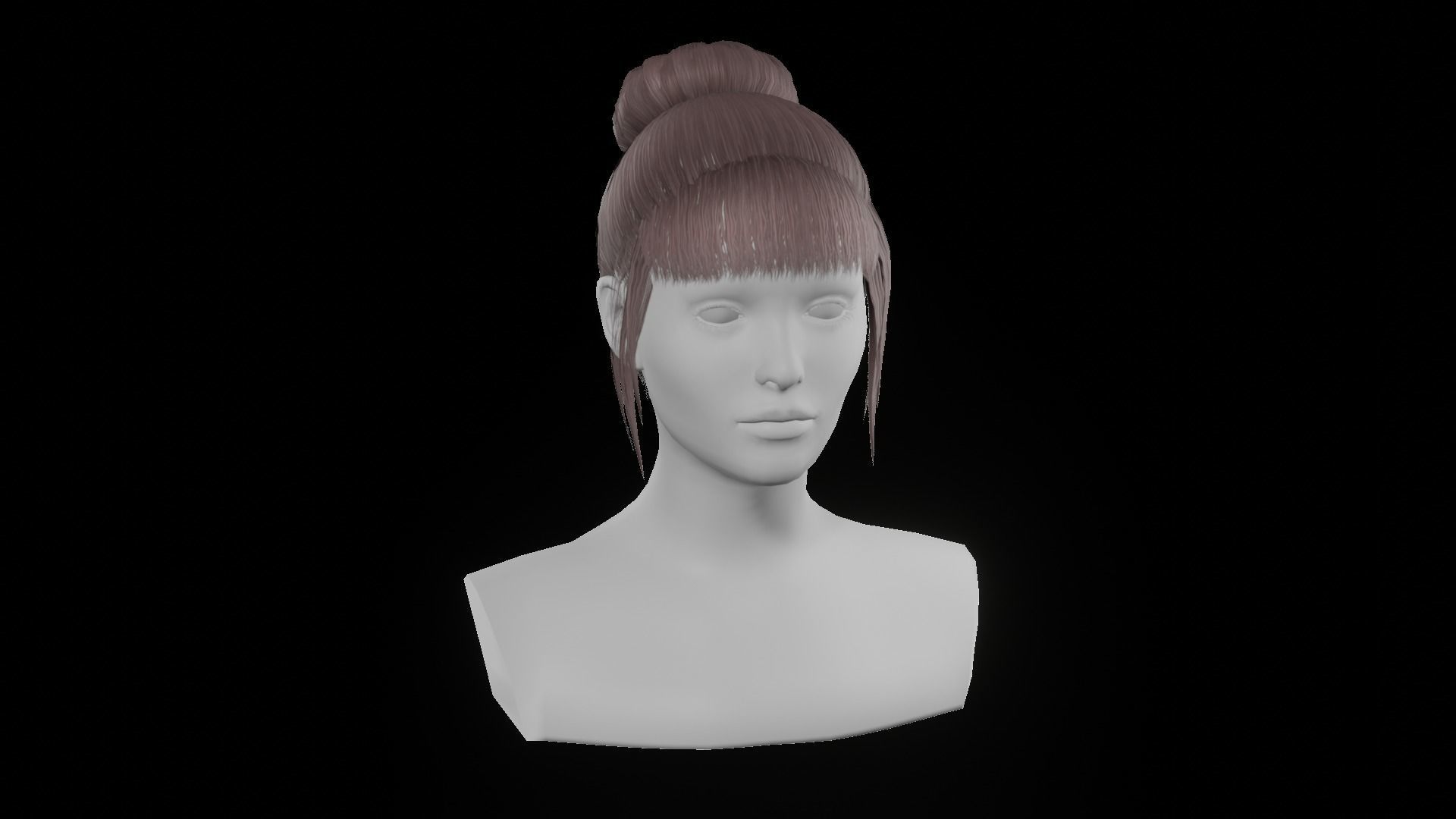 game ready hairstyles Low-poly 3D model_26