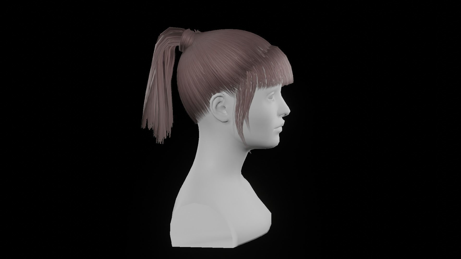 game ready hairstyles Low-poly 3D model_22
