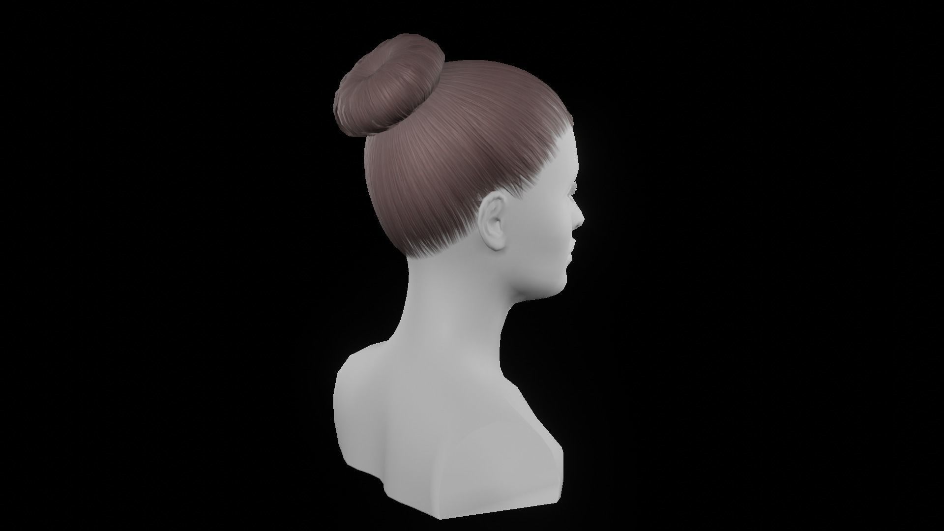 game ready hairstyles Low-poly 3D model_11