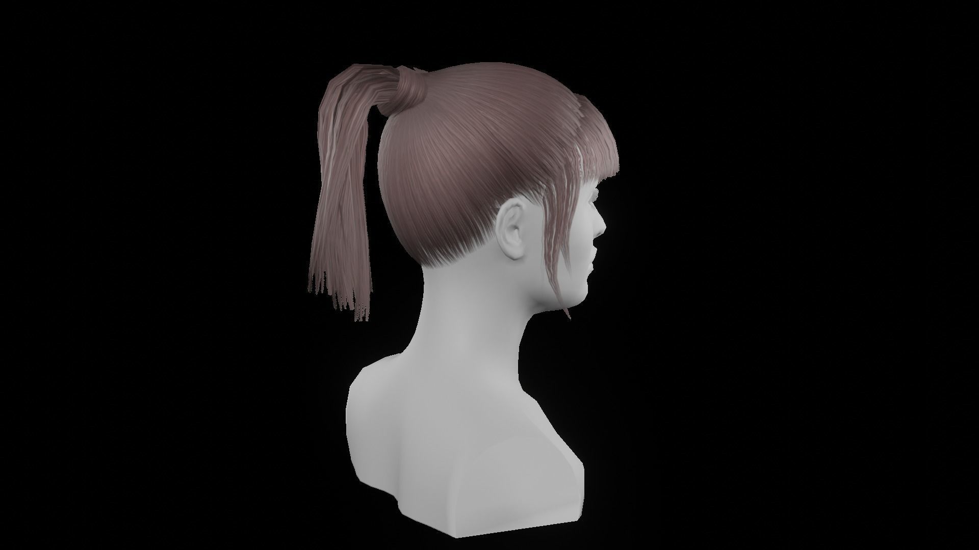 game ready hairstyles Low-poly 3D model_17