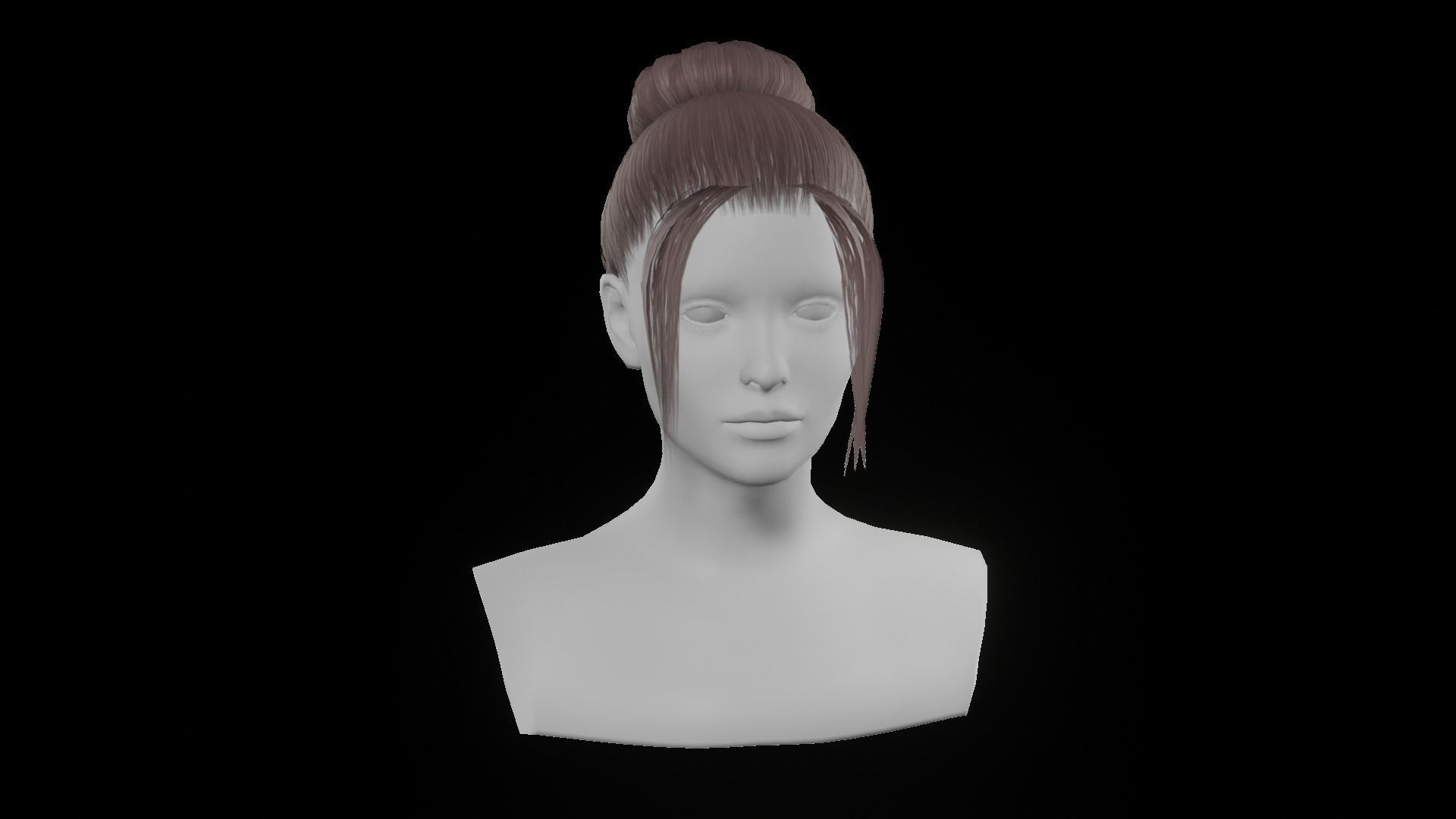 game ready hairstyles Low-poly 3D model_25