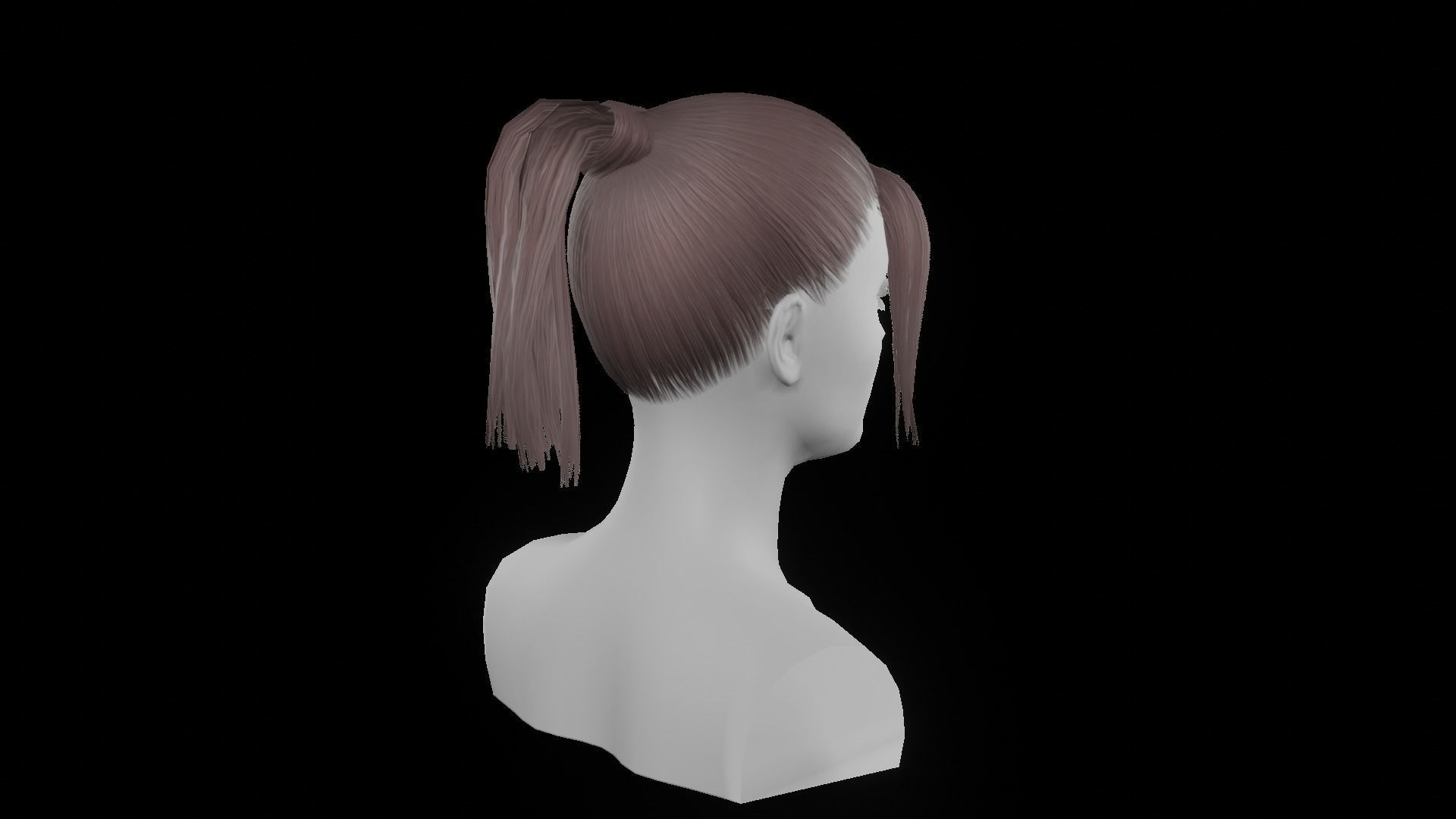game ready hairstyles Low-poly 3D model_21