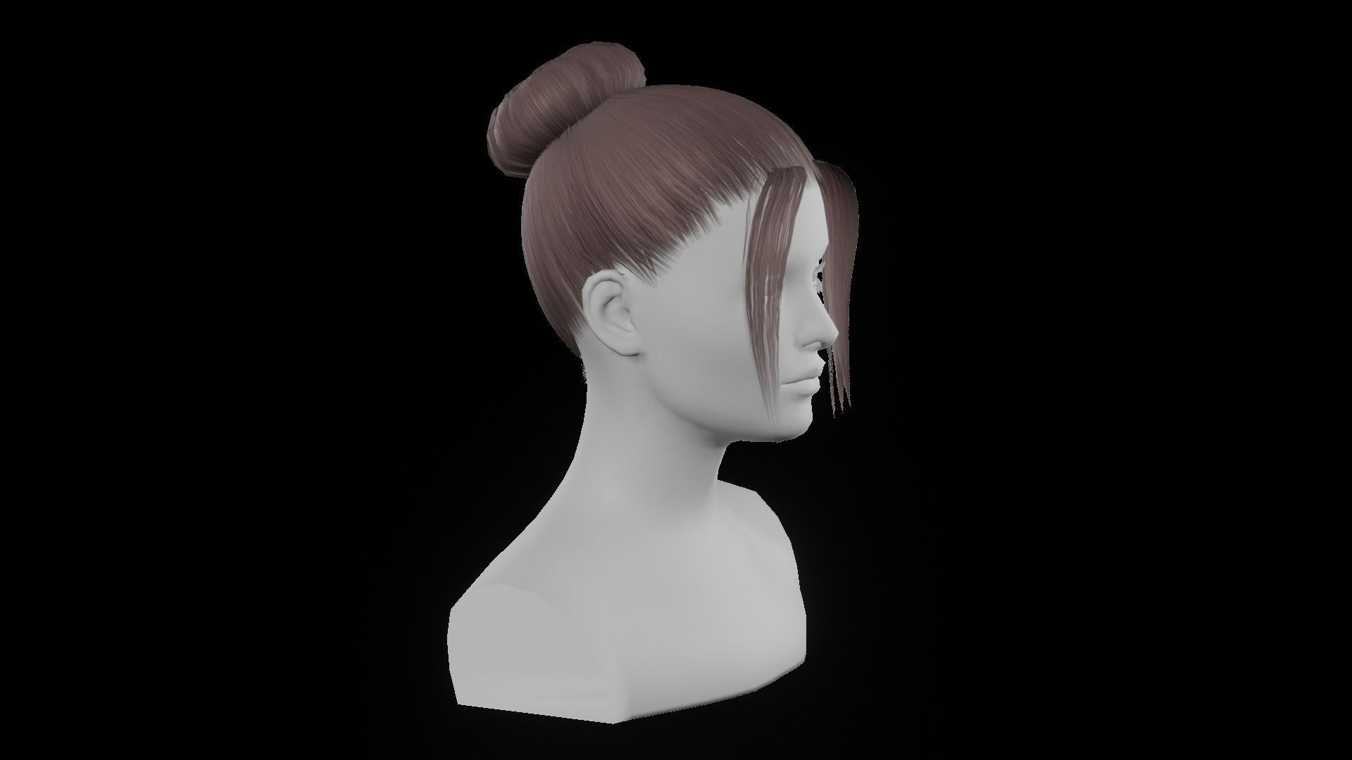 game ready hairstyles Low-poly 3D model_24