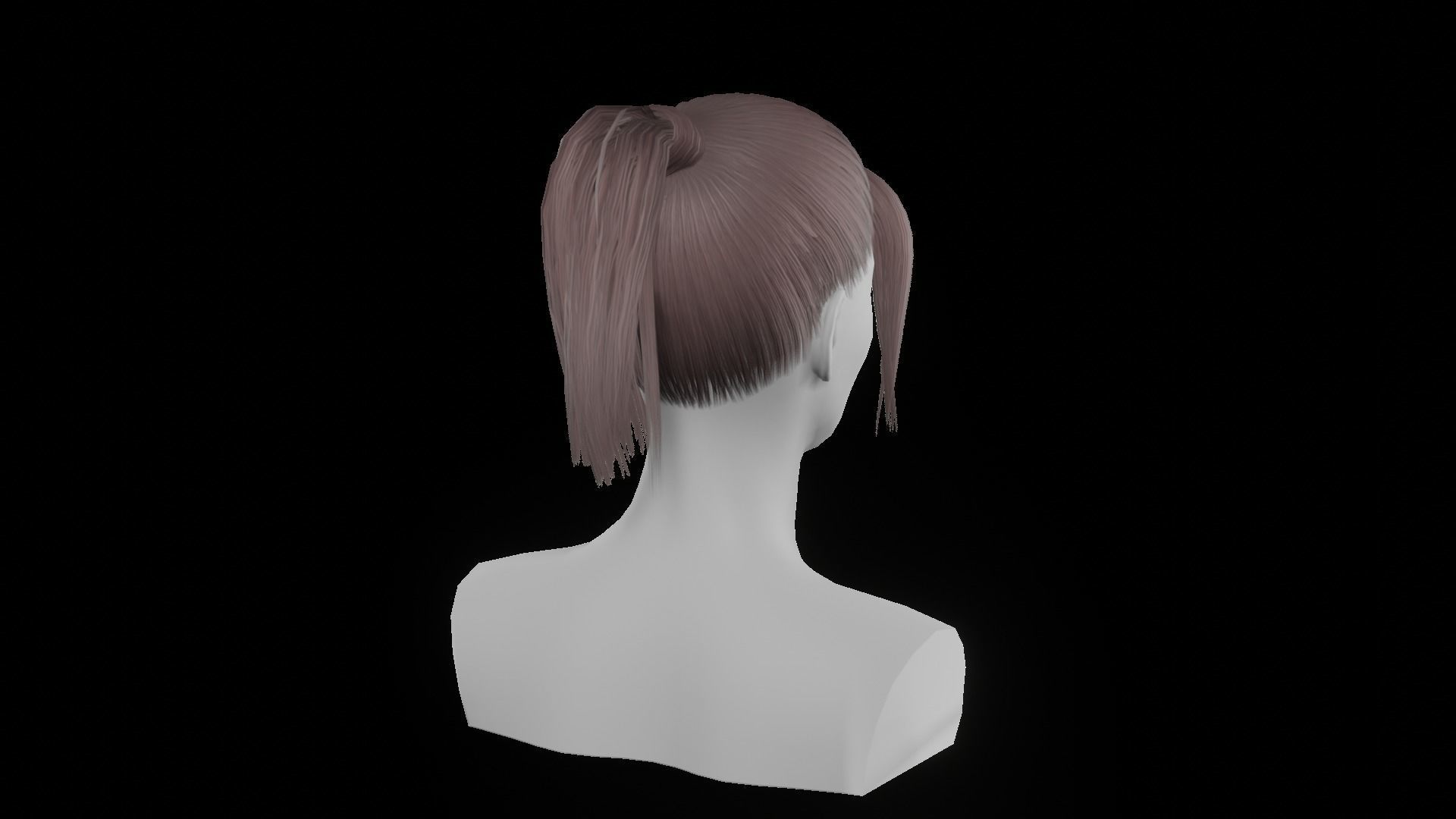 game ready hairstyles Low-poly 3D model_19