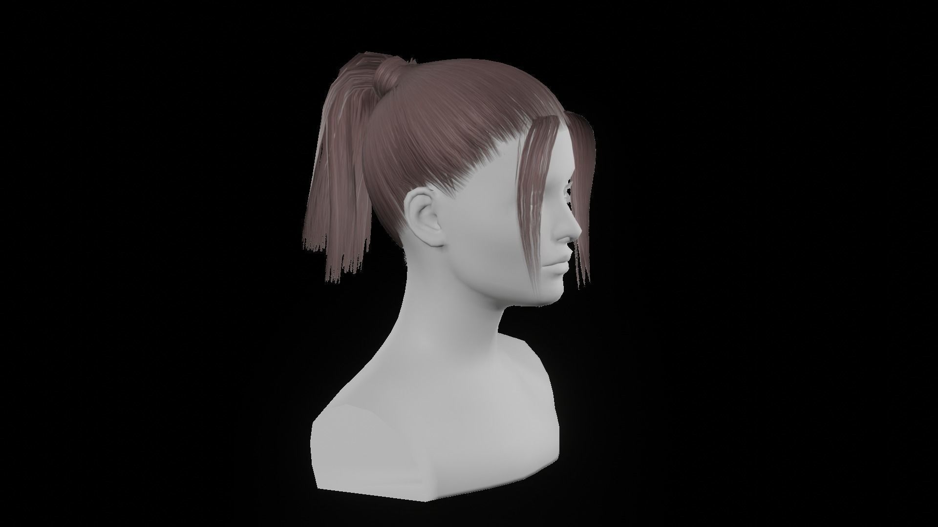 game ready hairstyles Low-poly 3D model_20