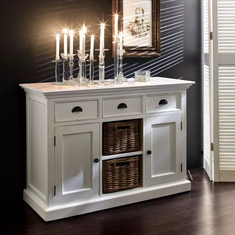 Gerold Wide Drawer Mahogany Sideboard 3D model