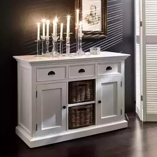 Gerold Wide Drawer Mahogany Sideboard 3D model