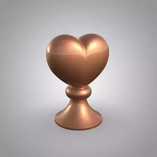 Heart candle for silicone mold