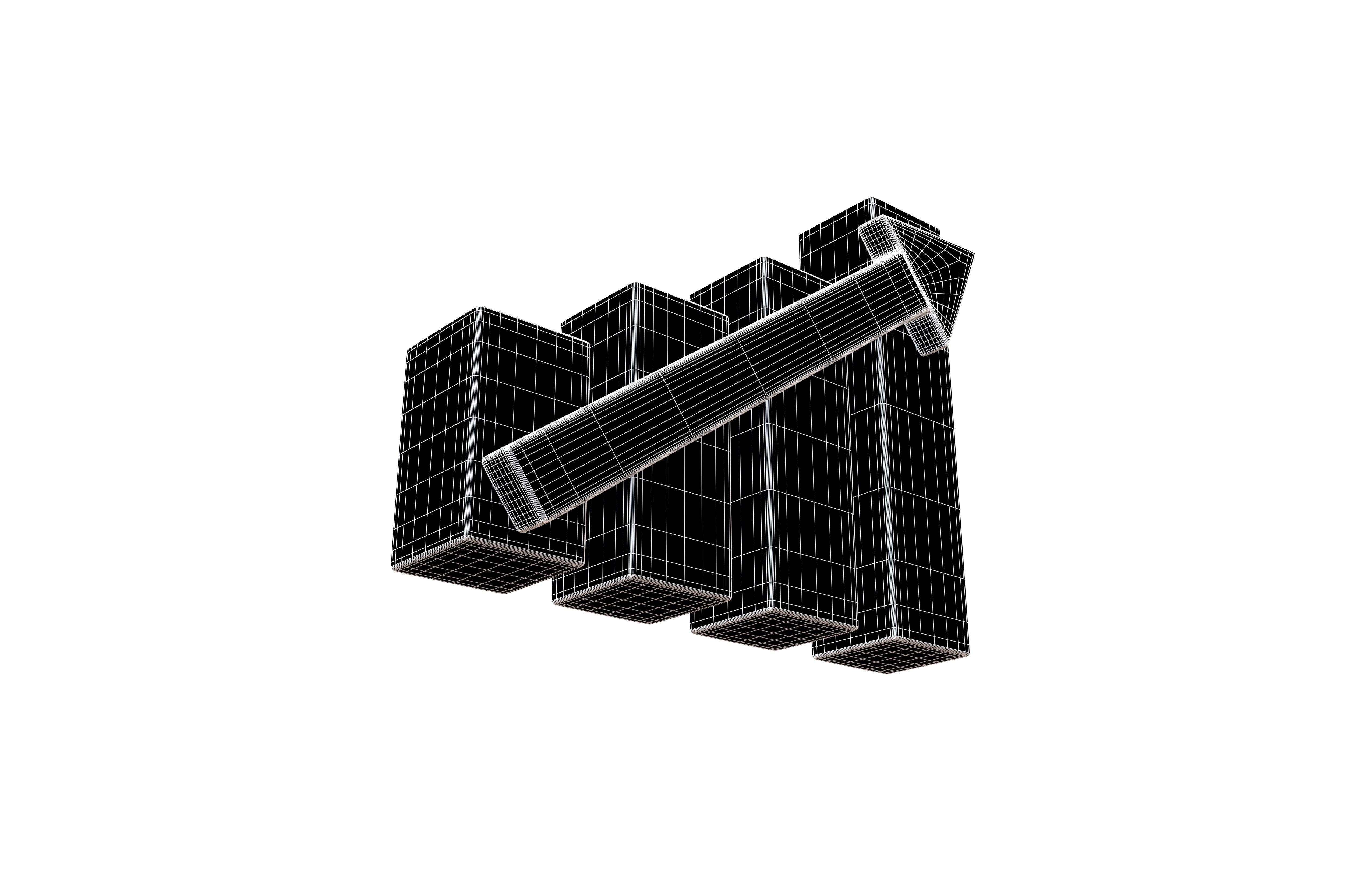 Bar Chart Increase Icon v2 001 Low-poly 3D model_6