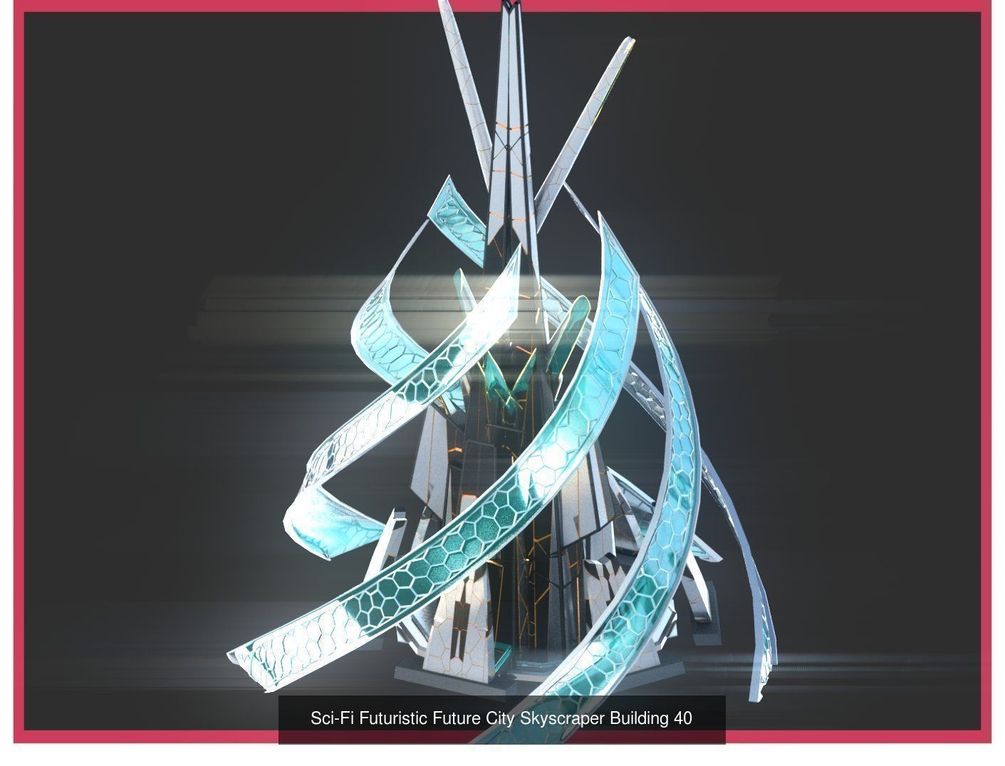 Sci-Fi Futuristic Future Fantasy City Building Pack Bundle 3D Model Collection_23