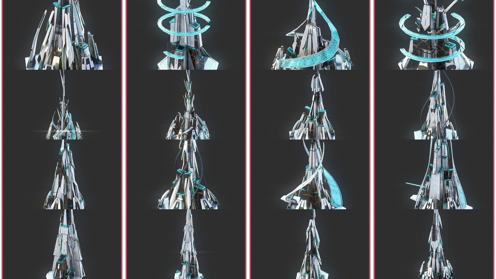 Sci-Fi Futuristic Future Fantasy City Building Pack Bundle 3D Model Collection_11